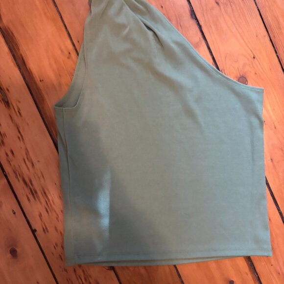 Abercrombie & Fitch one shoulder green top - Picture 4 of 4